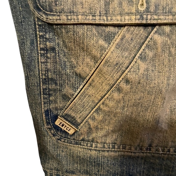 Enyce Men's Faded denim worker jacket with four front pockets. - Picture 9 of 15